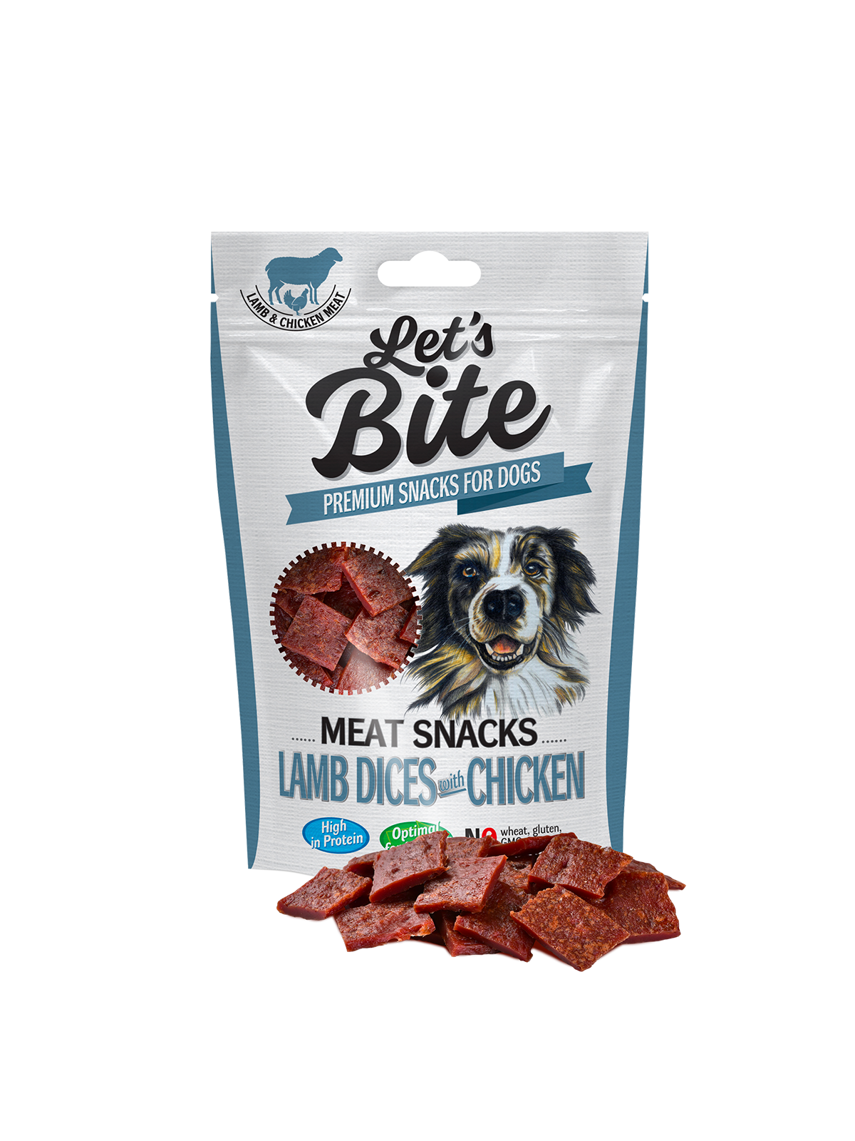 Brit Let's Bite Meat Snacks Lamb Dices & Chicken 80g