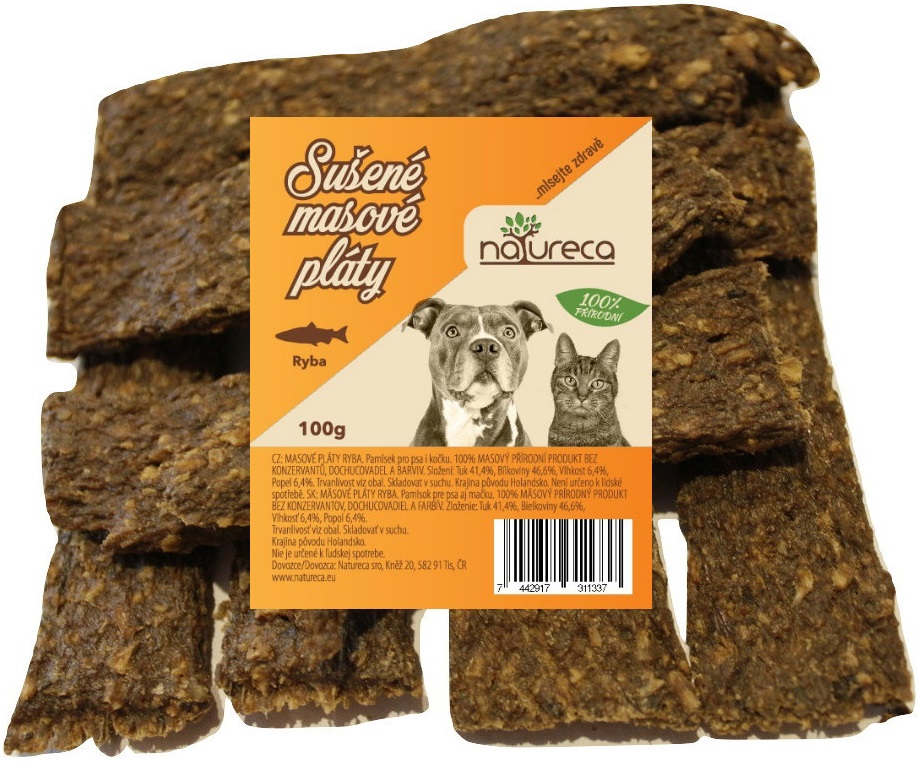 NATURECA pochoutka Masové pláty  Ryba -100% maso 100g