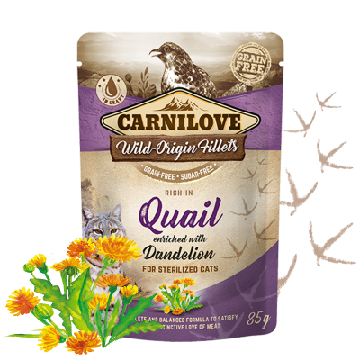 Carnilove Cat Pouch Quail & Dandelion sterilized 85g