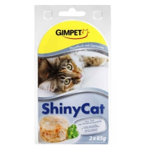 Gimpet ShinyCat tuňák a krevety 2x70g