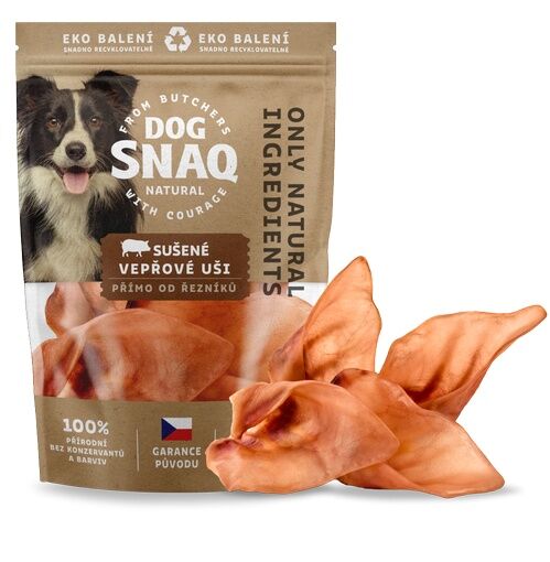 Dog Snaq sušené vepřové ucho 4 ks