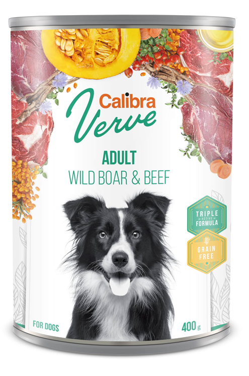 Calibra Dog Verve konz.GF Adult Wild Boar&Beef 400g