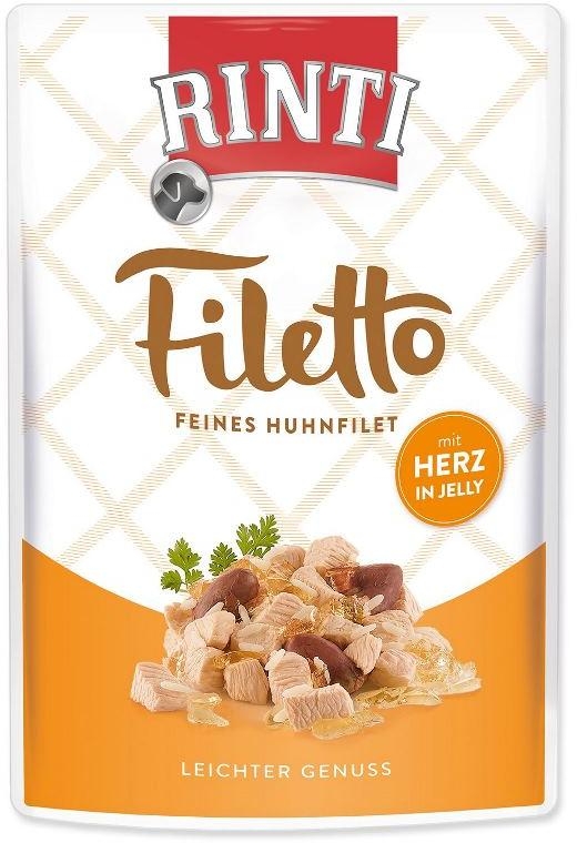 Rinti Dog Filetto kapsa kuře+kuřecí srdce v želé 100g