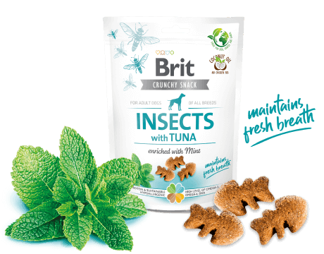 Brit Care Crunchy Cracker. Insects with Tuna enriched with Mint 200g