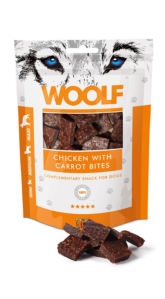 WOOLF pochoutka chicken with carrot bites 100g