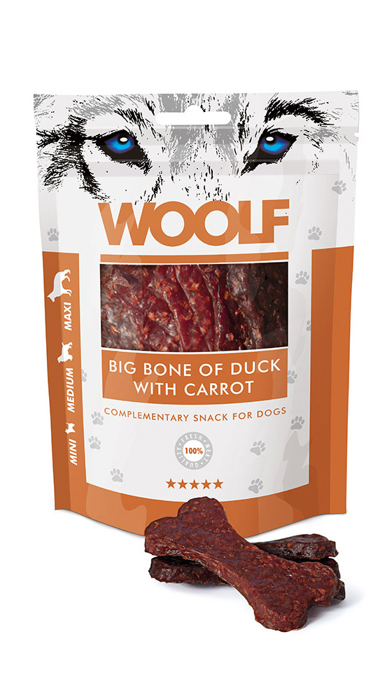 WOOLF pochoutka big bone of duck with carrot 100g