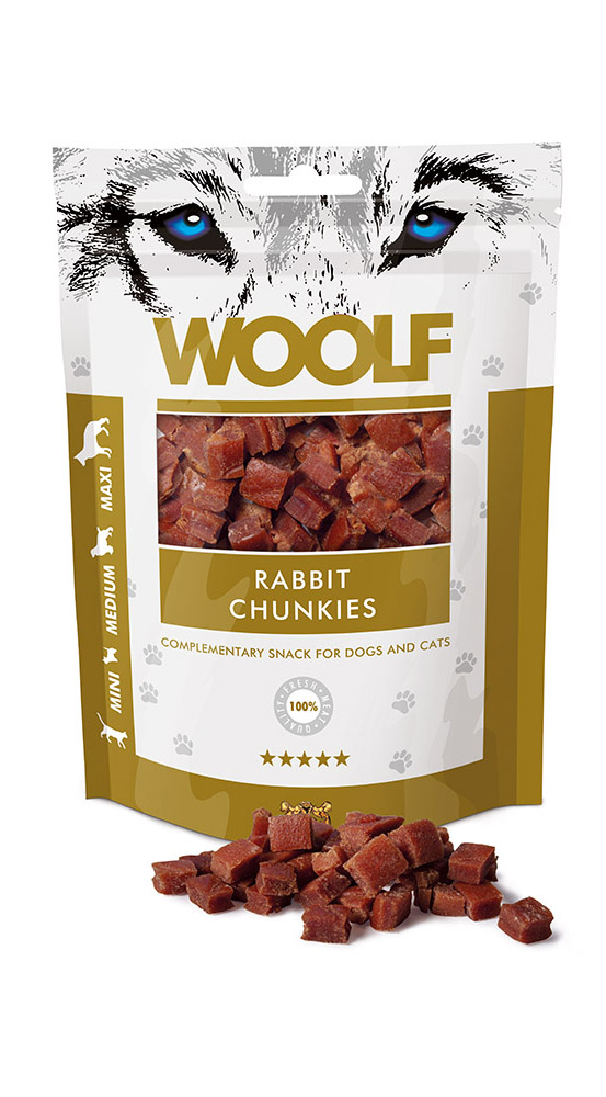 WOOLF pochoutka rabbit chunkies 100g
