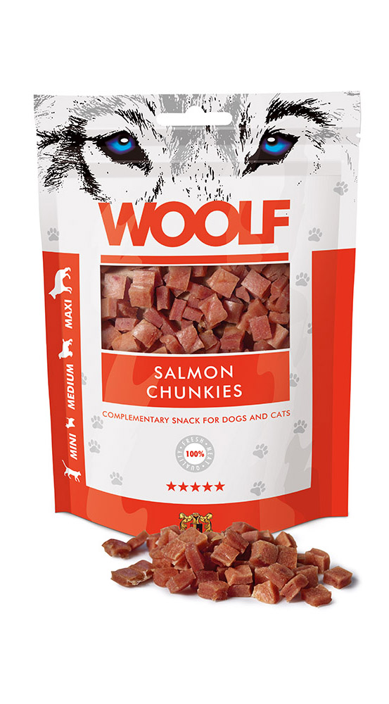 WOOLF pochoutka salmon chunkies 100g