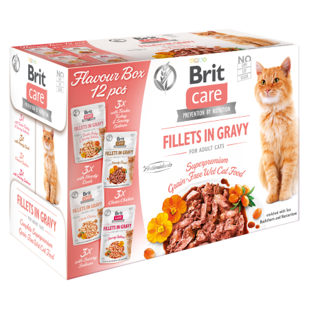 Brit Care Cat kapsičky Fillet in Gravy (12 x 85 g)