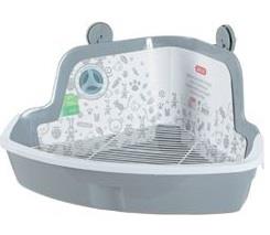 Toaleta pro hlodavce rohová velká šedá Zolux