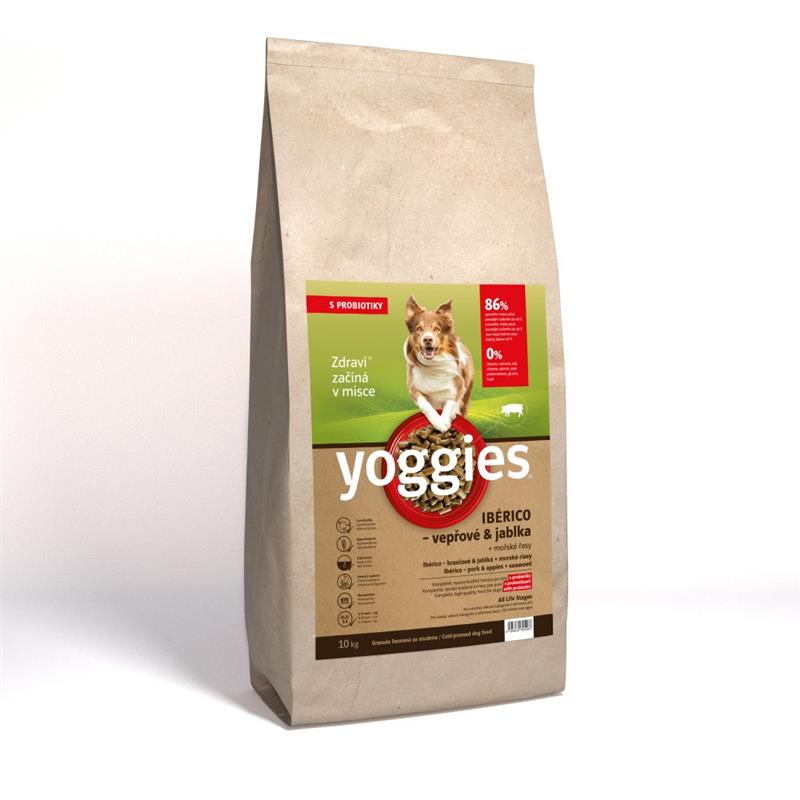 Yoggies Ibérico vepřové maso s jablky, granule lisované za studena s probiotiky 10kg