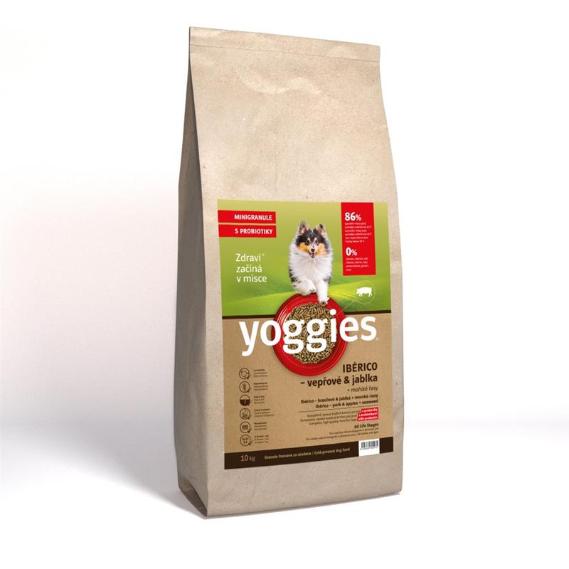 Yoggies MINIGRANULE Ibérico vepřové maso s jablky lisované za studena s probiotiky 10kg