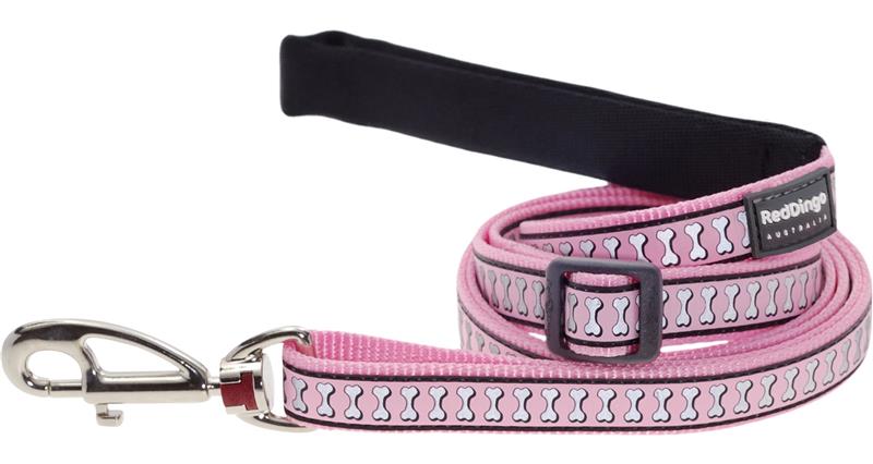 Vodítko RD 12 mm x 1,8 m Bones Rfx - sv. růžová