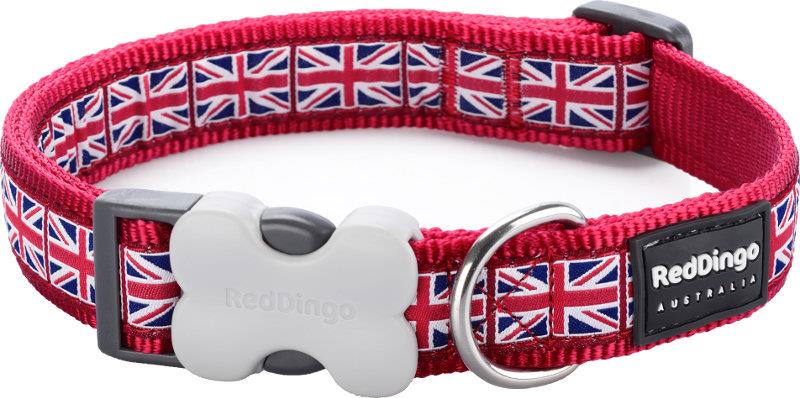 Obojek RD 12 mm x 20-32 cm - Union Jack Flag