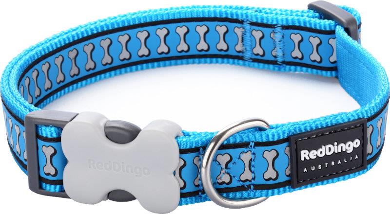 Obojek RD 12 mm x 20-32 cm - Bones Rfx - tyrkysová