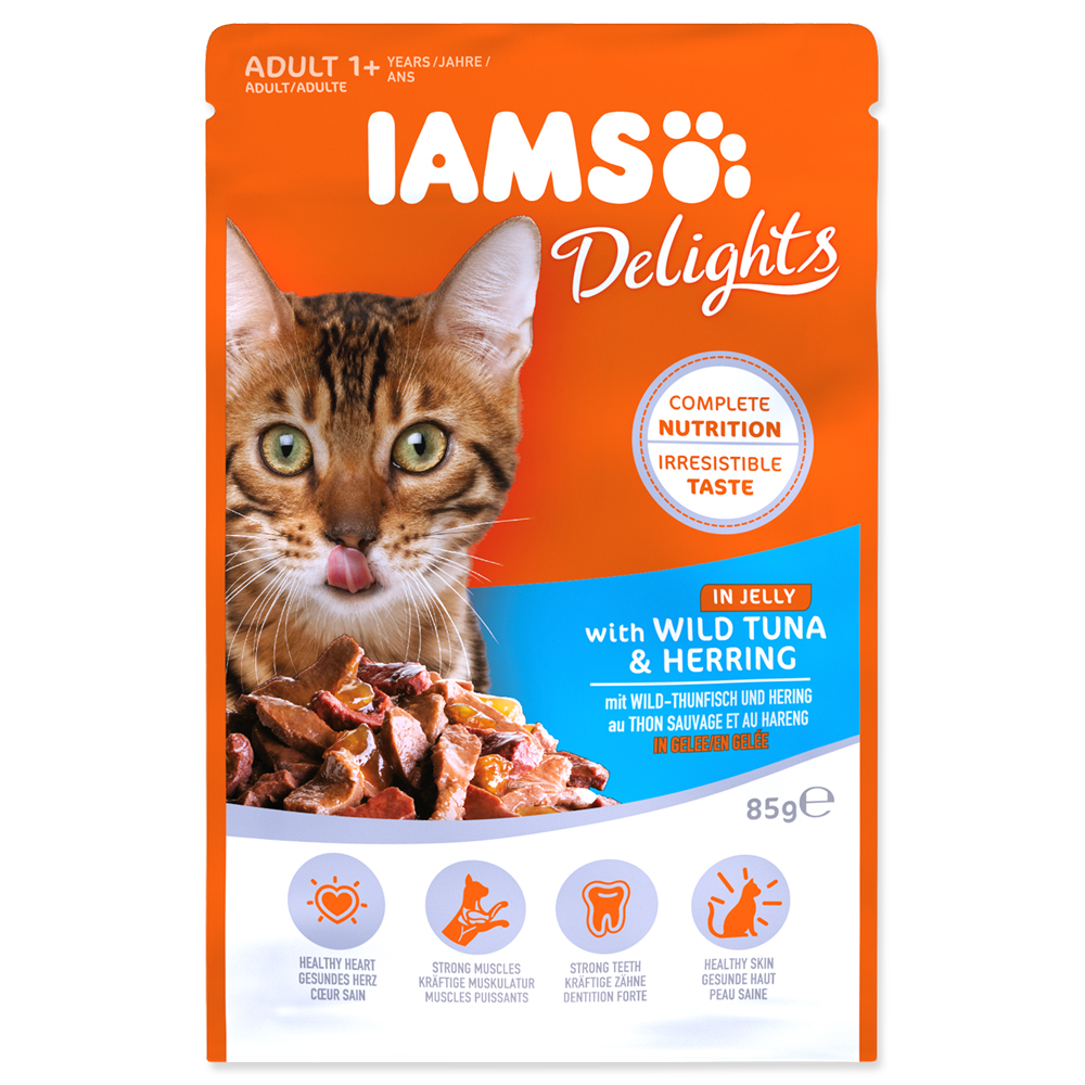 IAMS Cat Delights Tuna & Herring in Jelly 85g