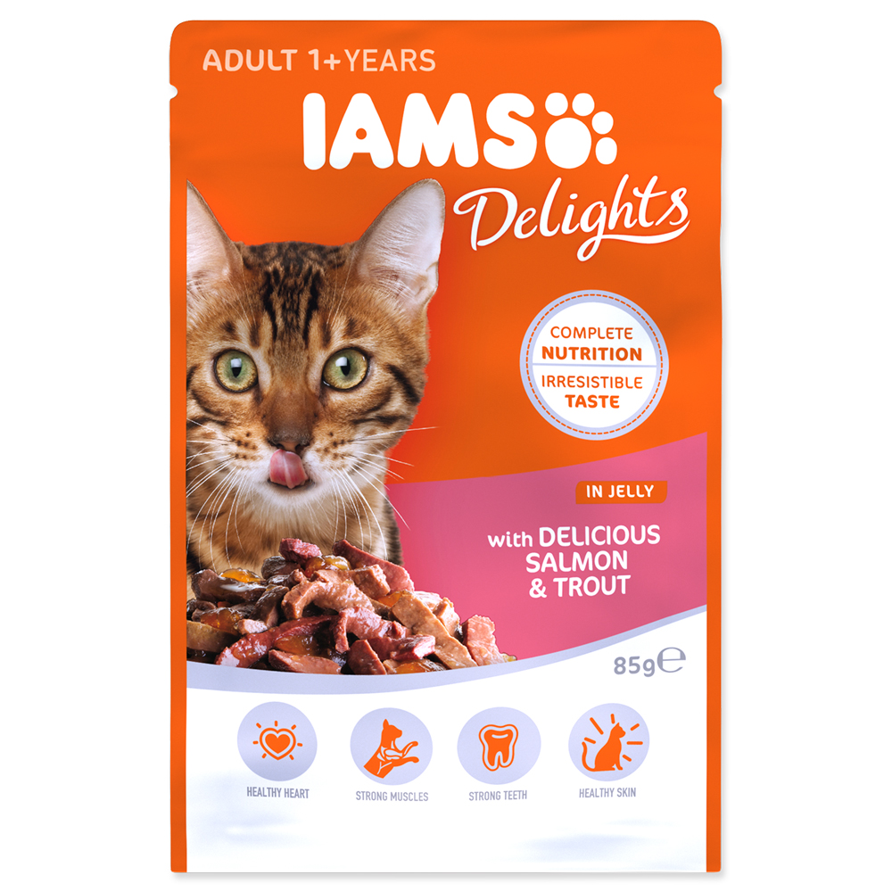 IAMS Cat Delights Salmon & Trout in Jelly 85g
