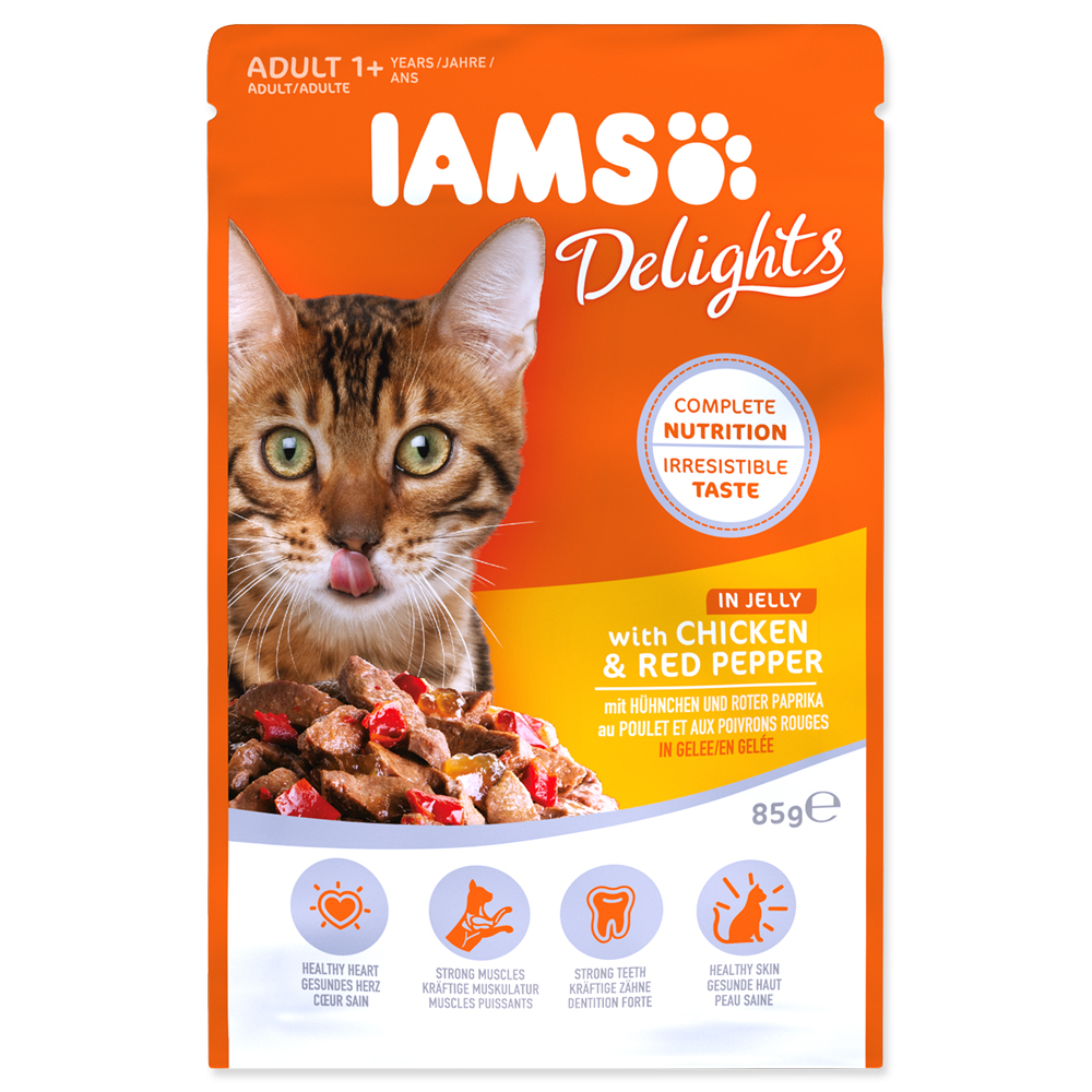 IAMS Cat Delights Chicken & Red Pepper in Jelly 85g