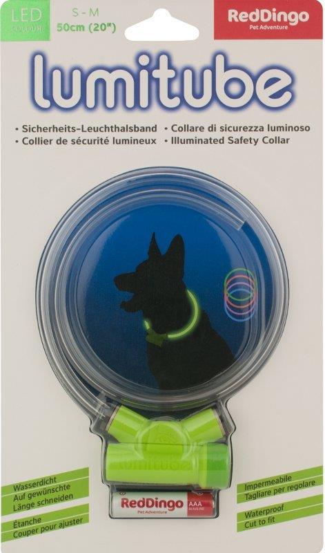 Obojek Lumitube SM cm zelený