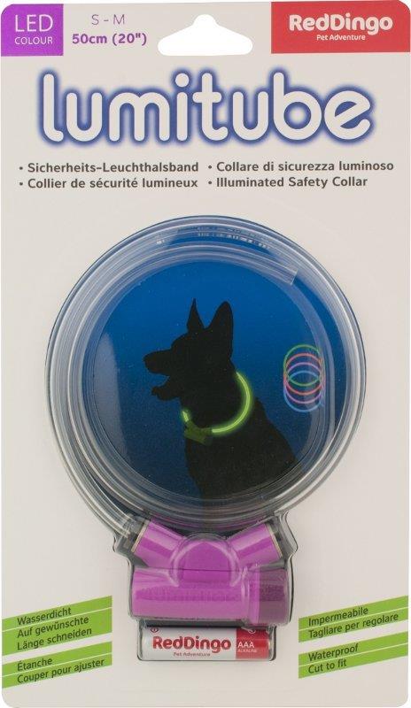 Obojek Lumitube SM cm fialový