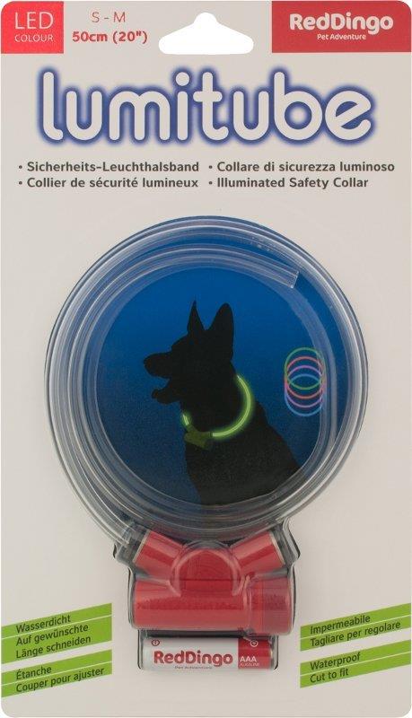 Obojek Lumitube SM cm červený