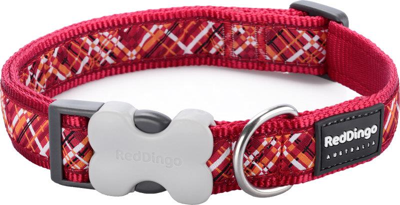 Obojek RD 12 mm x 20-32 cm - Flanno Red