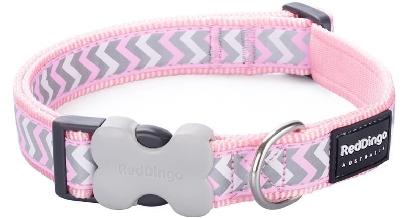 Obojek RD 12 mm x 20-32 cm - Ziggy Rfx - růžová