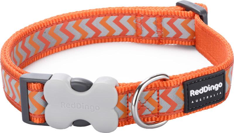 Obojek RD 12 mm x 20-32 cm - Ziggy Rfx - oranžová