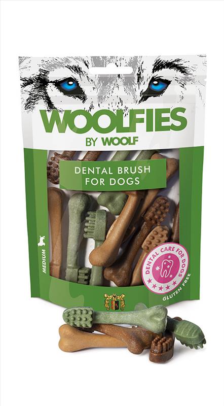 Pochoutka dentální Woolfies Dental Brush S 200g