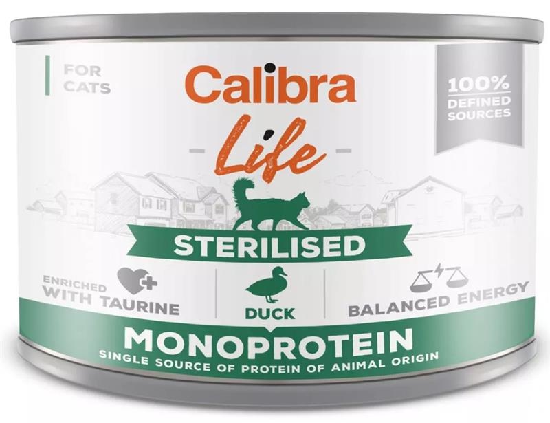 Calibra Cat Life  konz.Sterilised Duck 200g