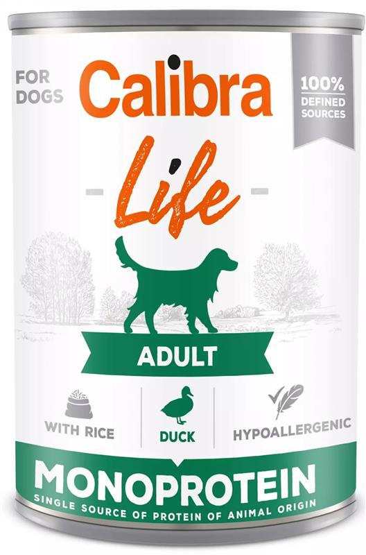 Calibra Dog Life  konz.Adult Duck with rice 400g