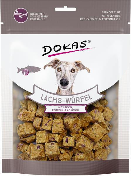 Dokas - Kostky z lososa s čočkou a č. zelím 150 g