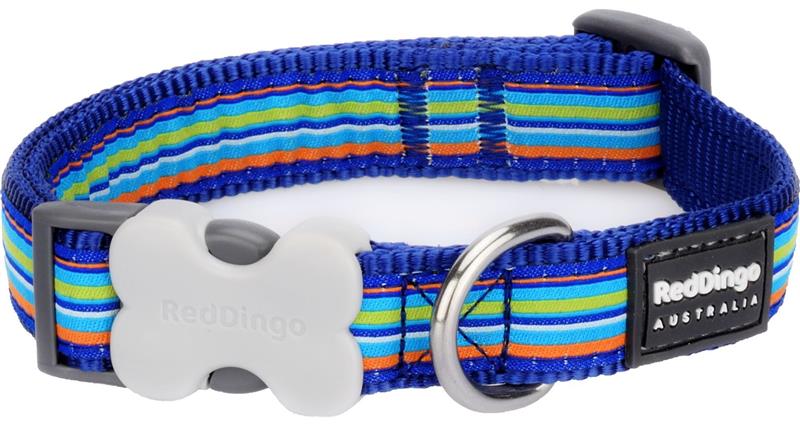 Obojek RD 12 mm x 20-32 cm - Horizontal Stripes Navy