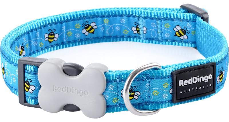 Obojek RD 12 mm x 20-32 cm - Bumble Bee Turquoise