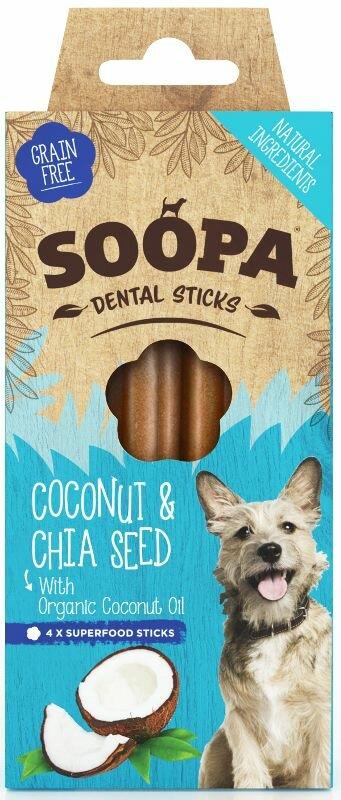 Dentální tyčinky Soopa s kokosem a chia semínky 100g