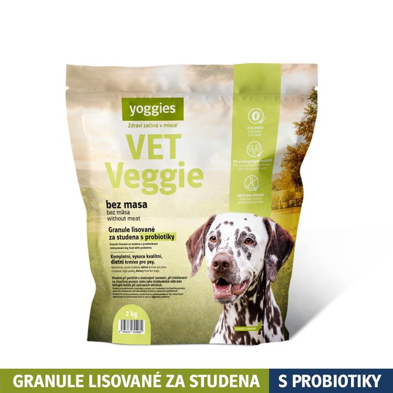 Yoggies VET Veggie bez masa, granule lisované za studena s probiotiky 2kg