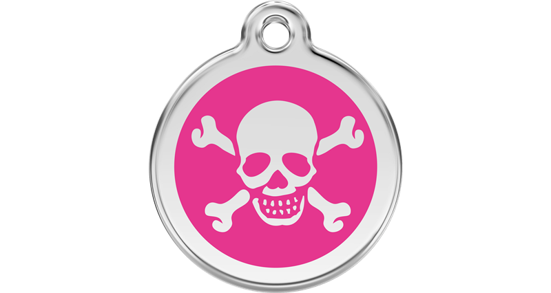 Známka Red Dingo Lebka tmavě růžová S