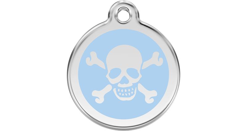 Známka Red Dingo Lebka světle modrá M