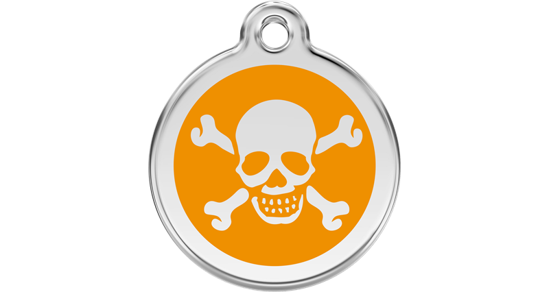 Známka Red Dingo Lebka oranžová M