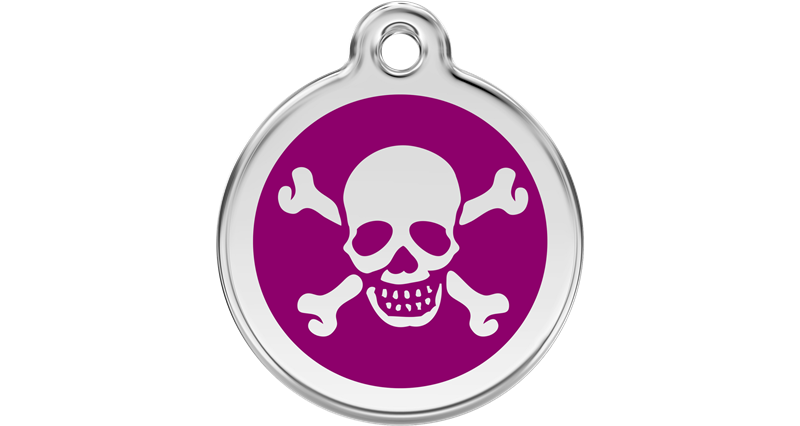 Známka Red Dingo Lebka fialová S