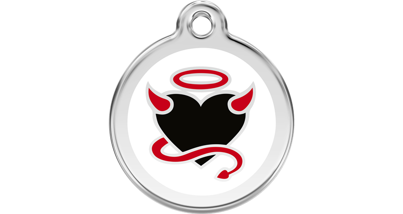 Známka Red Dingo Devil Heart bílá S