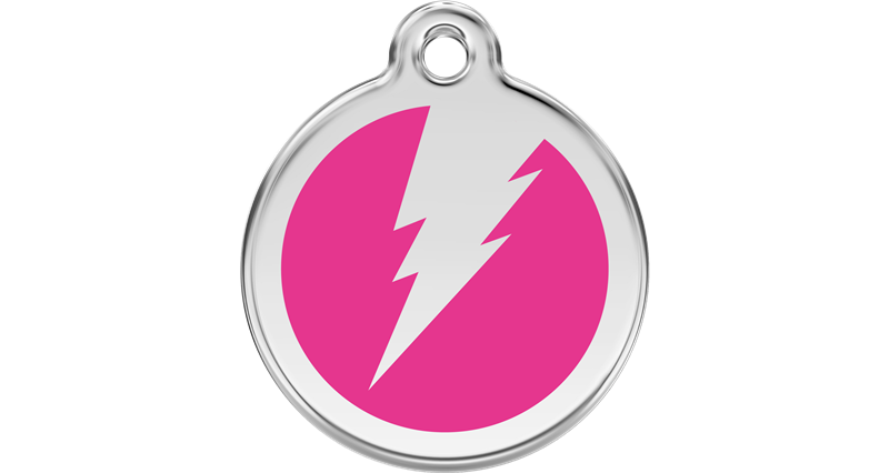 Známka Red Dingo Blesk - tmavě růžová S