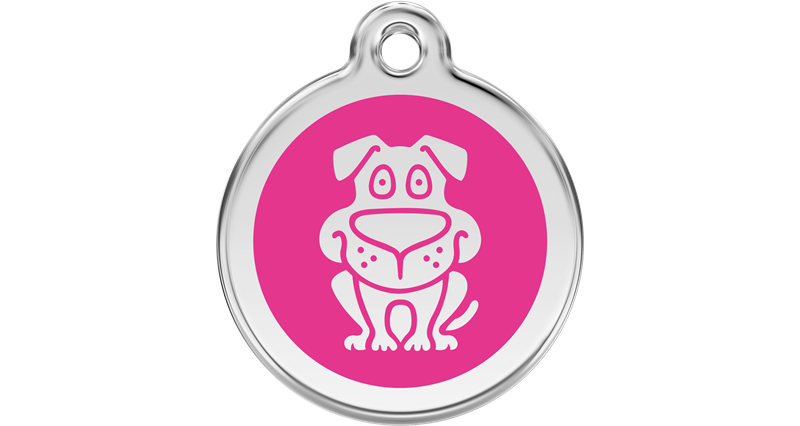 Známka Red Dingo Pes - tmavě růžová M