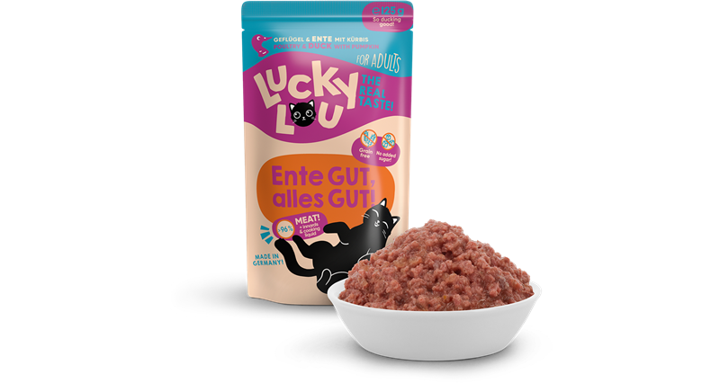 Lucky Lou Lifestage Adult s drůbežím a kachním masem 125 g