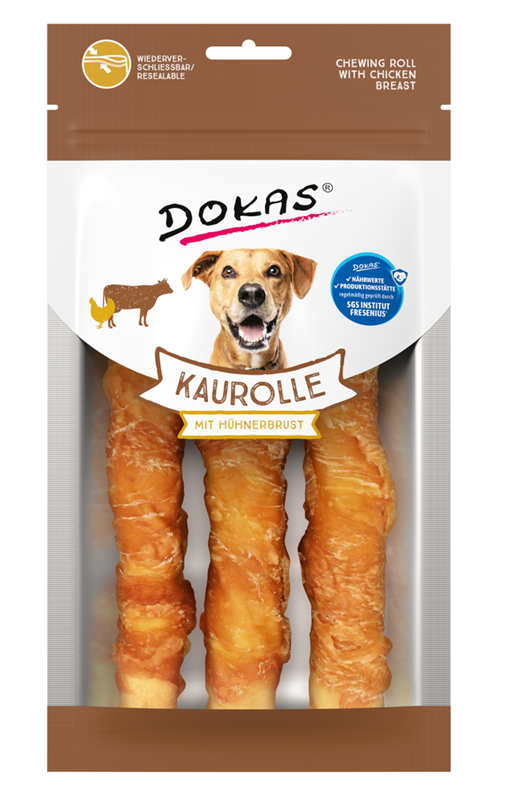 Dokas Tyčky z hovězí kůže obalené kuřecím masem 150 g