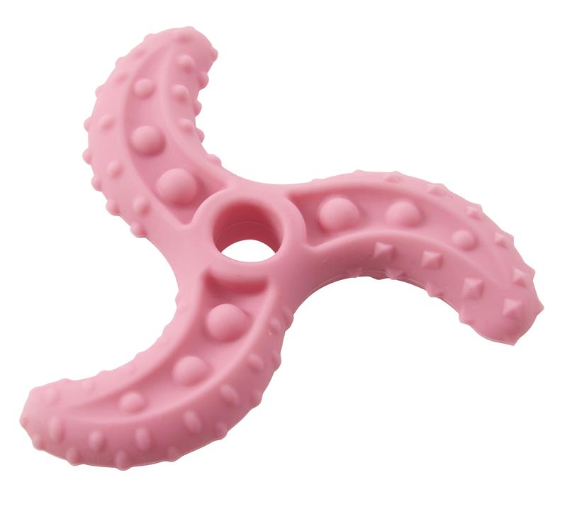 Hračka pes BUSTER Flex Fly Wheel, růžová 11cm
