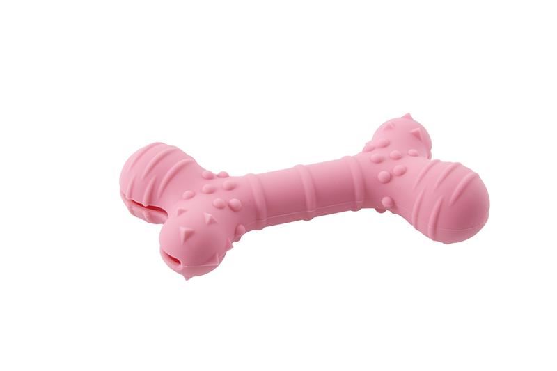 Hračka pes BUSTER Flex Bone, růžová 16cm