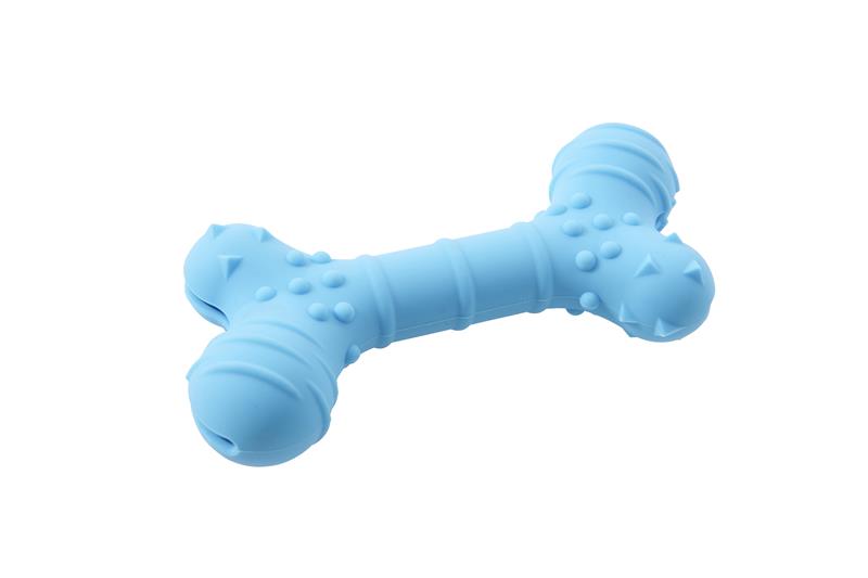Hračka pes BUSTER Flex Bone, modrá 16cm
