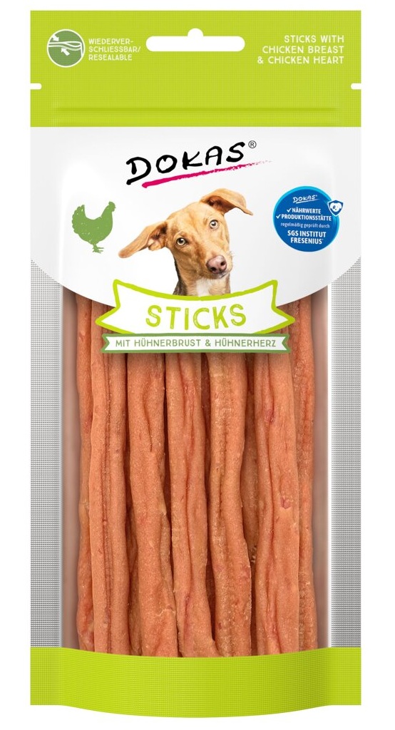 Dokas Tyčinky kuřecí prsa a srdíčka 60 g