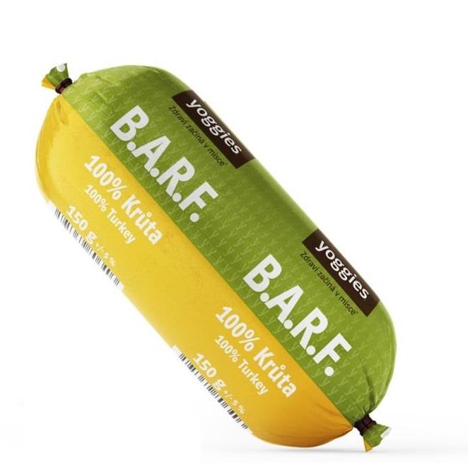 Yoggies B.A.R.F. 100% krůta s probiotiky 150g